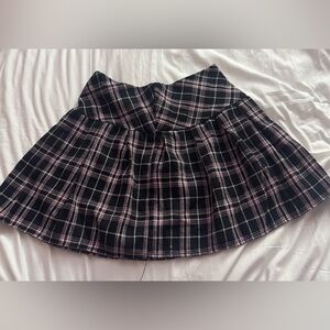 Plaid Pleated Skirt